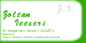 zoltan vecseri business card